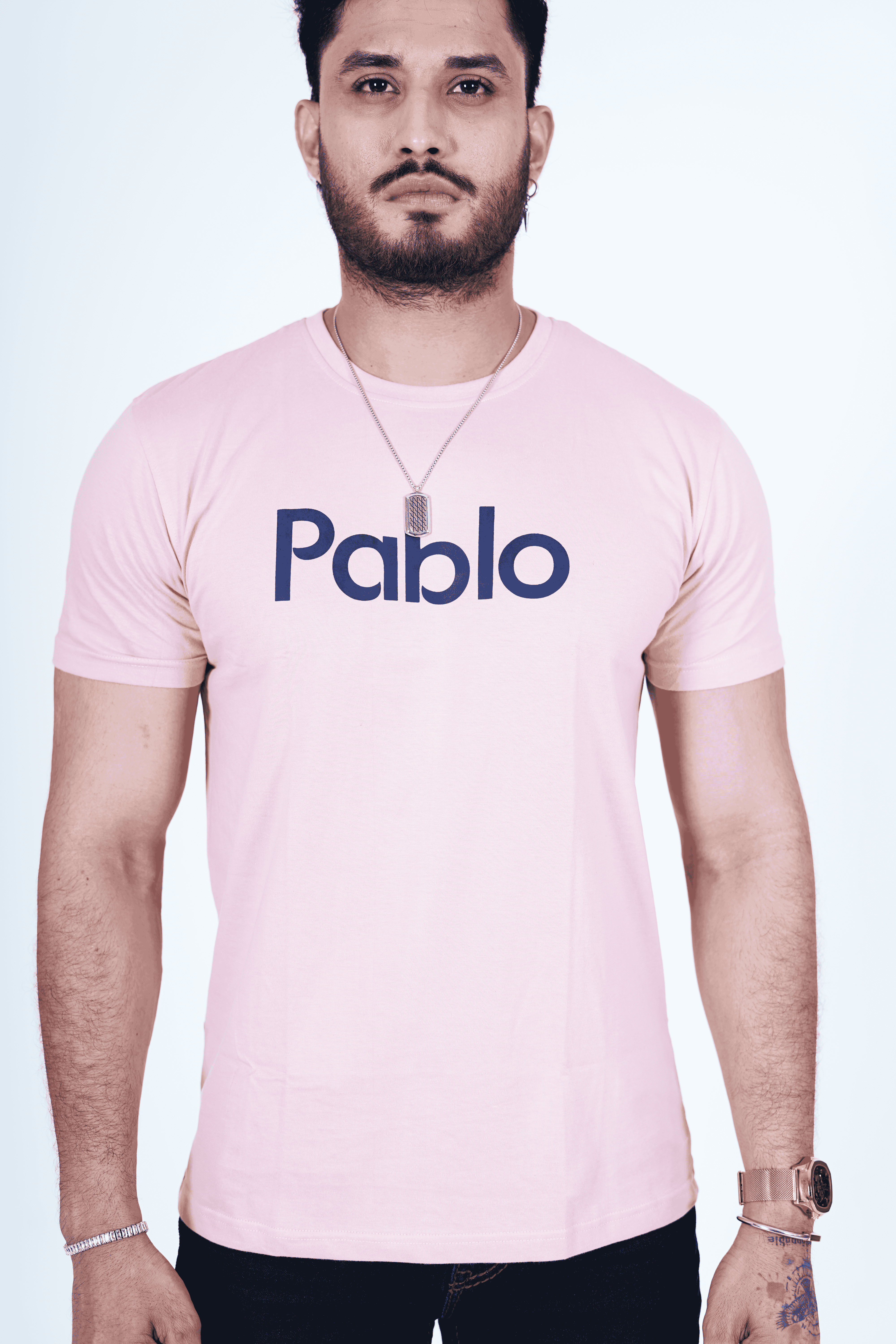 Baby Pink Round Neck T-Shirt